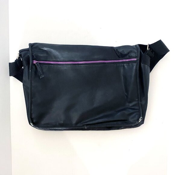 VINTAGE BAD BADTZ MARU HELLO KITTY SANRIO BLACK SHOULDER CROSSBODY BAG BRIEFCASE - Picture 9 of 15